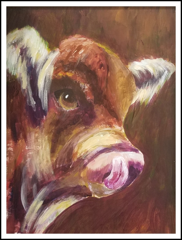 "Cow Lapping" by Betsy Barker