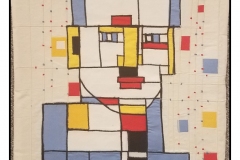 "Mondrian Portrait" by Jean Kopczyk ~ Textile ~ $89
