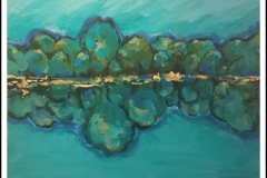 "Blue Tree Perspective" by Martha Driscoll ~ Acrylic ~ $150