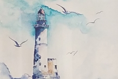 Lighthouse Gulls by Joyce Driscoll