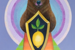 "Lemon Shield Bear" - Acrylic by Lisa Shimko - $250