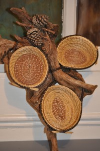 Driftwood Trio COILED PINE NEEDLES Dorothy Meredith