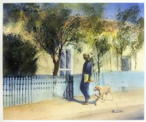 paul dohr me and my shadow watercolor