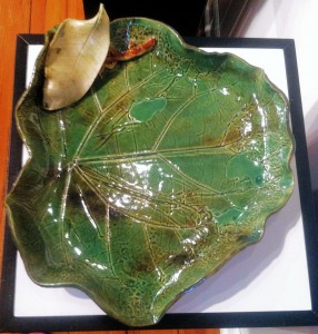 Lou Peden Platter with Anole clay