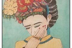 "Frida" by Janice Espie-Steffen ~ Watercolor ~ $175
