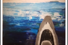 "Jaws" by Patsy Johnson ~ Mixed Media ~ SOLD