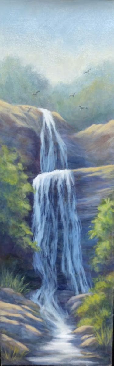 "Cascading Falls" - Oil by Karen Powell "Cascading Falls" - Oil by Karen Powell