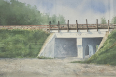 "1918 Under Pass - Central" Watercolor by Dale Cochran
