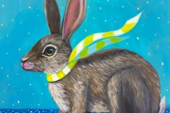 "Cozy Rabbit II" - Acrylic by Lisa Shimko - $75