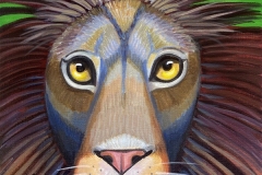 "Dream Gaze - Lion I" - Acrylic by Lisa Shimko - $75