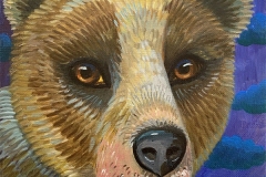 "Dream Gaze - Night Bear" - Acrylic by Lisa Shimko - $75
