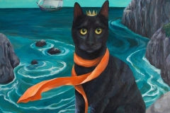 "Luck Cat" - Acrylic by Lisa Shimko - $500