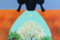 "Mourning Dress Cherry Tree" - Acrylic by Lisa Shimko - $2000