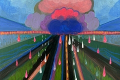 "Rain Garden Cloud II" - Acrylic by Lisa Shimko - $75