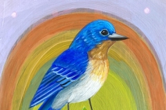"Sherbet Bluebird" - Acrylic by Lisa Shimko - $60