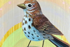 "Sherbet Sparrow" - Acrylic by Lisa Shimko - $60