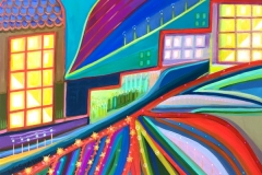 "Strange Garden Vista" - Acrylic by Lisa Shimko - $150